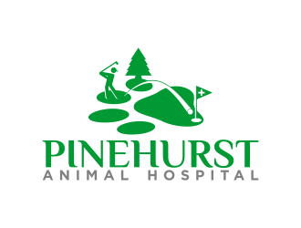 Pinehurst Animal Hospital logo design by rykos