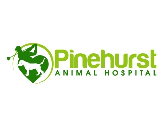 Pinehurst Animal Hospital logo design by ElonStark
