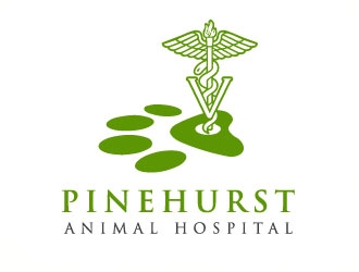 Pinehurst Animal Hospital logo design by AYATA