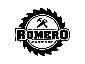 Romero concrete coring logo design by MarkindDesign