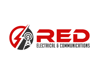 Red Electrical & Communications logo design by akilis13
