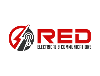Red Electrical & Communications logo design by akilis13