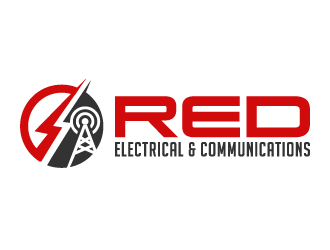 Red Electrical & Communications logo design by akilis13