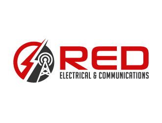 Red Electrical & Communications logo design by akilis13