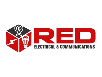 Red Electrical & Communications logo design by ElonStark