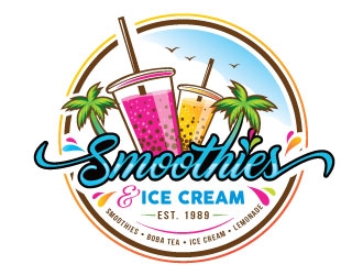 Smoothies & Ice Cream  logo design by REDCROW