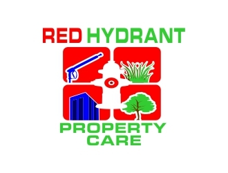 Red Hydrant Property Care logo design by mckris