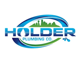 Holder Plumbing Co. logo design by akilis13