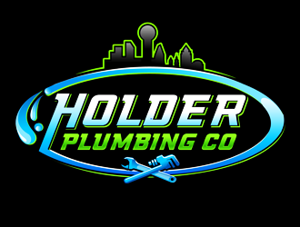 Holder Plumbing Co. logo design by megalogos