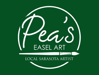 Peas Easel Art (tagline...Local Sarasota Artisit) logo design by MAXR