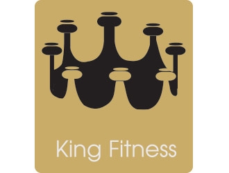 king fitness  logo design by not2shabby