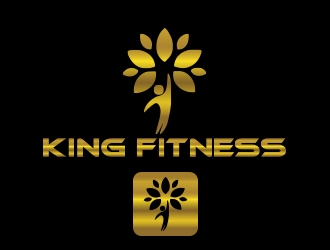 king fitness  logo design by sarfaraz