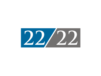 22 in 22 or 22km in 22 days or 22/22 logo design by rief
