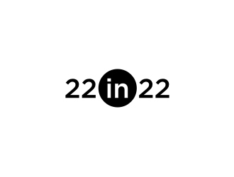22 in 22 or 22km in 22 days or 22/22 logo design by dewipadi