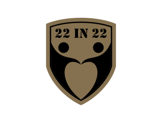 22 in 22 or 22km in 22 days or 22/22 logo design by Kruger