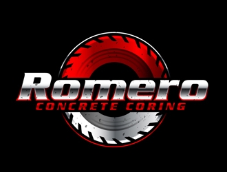 Romero concrete coring logo design by DreamLogoDesign