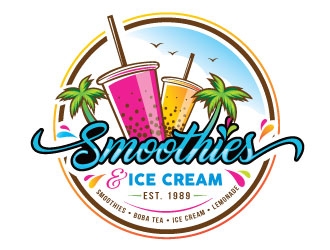 Smoothies & Ice Cream  logo design by REDCROW