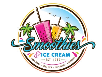 Smoothies & Ice Cream  logo design by REDCROW