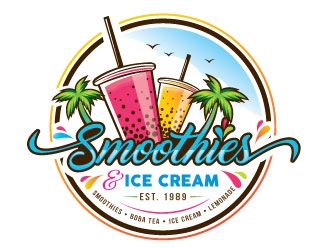 Smoothies & Ice Cream  logo design by REDCROW