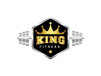 king fitness  logo design by emberdezign