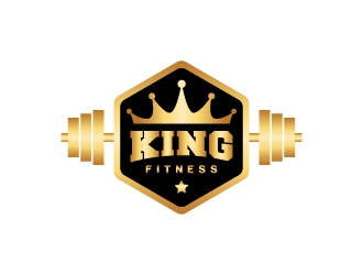 king fitness  logo design by emberdezign