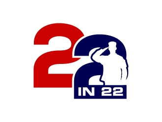 22 in 22 or 22km in 22 days or 22/22 logo design by jaize