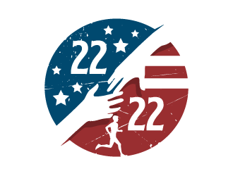22 in 22 or 22km in 22 days or 22/22 logo design by schiena