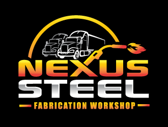 Nexus steel fabrication workshop logo design by usashi