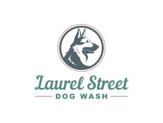 Laurel Street Dog Wash logo design by arenug