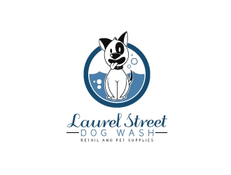 Laurel Street Dog Wash logo design by jhanxtc