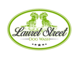 Laurel Street Dog Wash logo design by AYATA