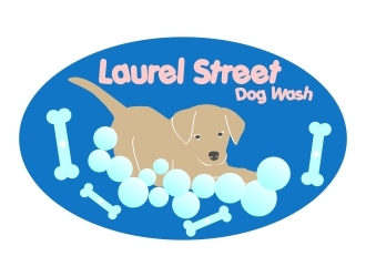 Laurel Street Dog Wash logo design by ElonStark