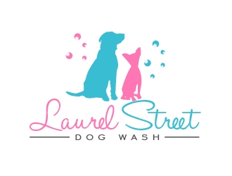 Laurel Street Dog Wash logo design by shravya