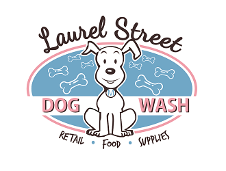 Laurel Street Dog Wash logo design by coco