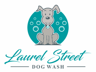 Laurel Street Dog Wash logo design by jm77788