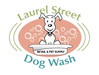 Laurel Street Dog Wash logo design by litera