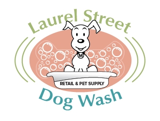 Laurel Street Dog Wash logo design by litera