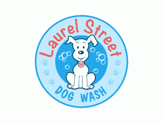 Laurel Street Dog Wash logo design by lestatic22