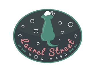 Laurel Street Dog Wash logo design by Suvendu