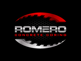 Romero concrete coring logo design by pencilhand