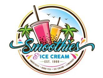 Smoothies & Ice Cream  logo design by REDCROW