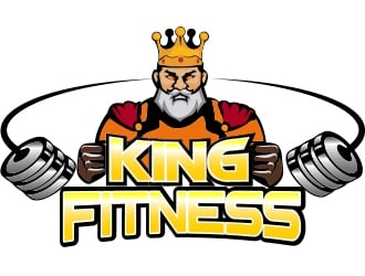 king fitness  logo design by romano