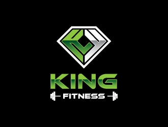 king fitness  logo design by zakdesign700