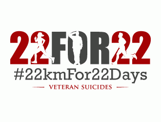 22 in 22 or 22km in 22 days or 22/22 logo design by torresace