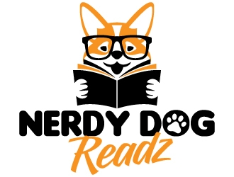 Nerdy Dog Readz logo design by jaize