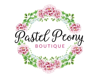 Pastel Peony Boutique logo design by Roma