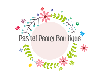 Pastel Peony Boutique logo design by Greenlight