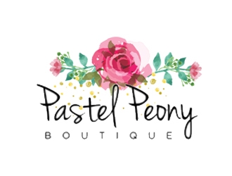 Pastel Peony Boutique logo design by Roma