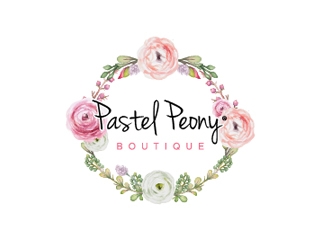 Pastel Peony Boutique logo design by Loregraphic