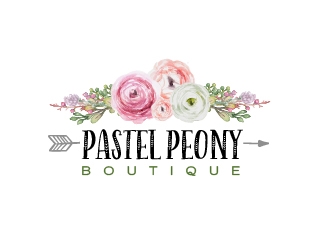 Pastel Peony Boutique logo design by Loregraphic